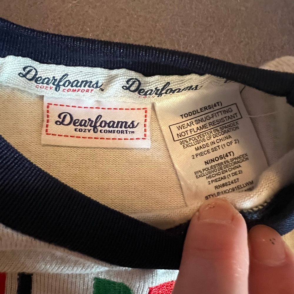 Dearfoams Blue Sweater Cozy Knit Design